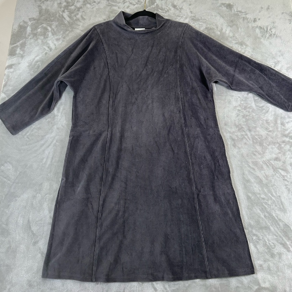 J. Jill corded velour mock neck dress - Picture 3 of 11